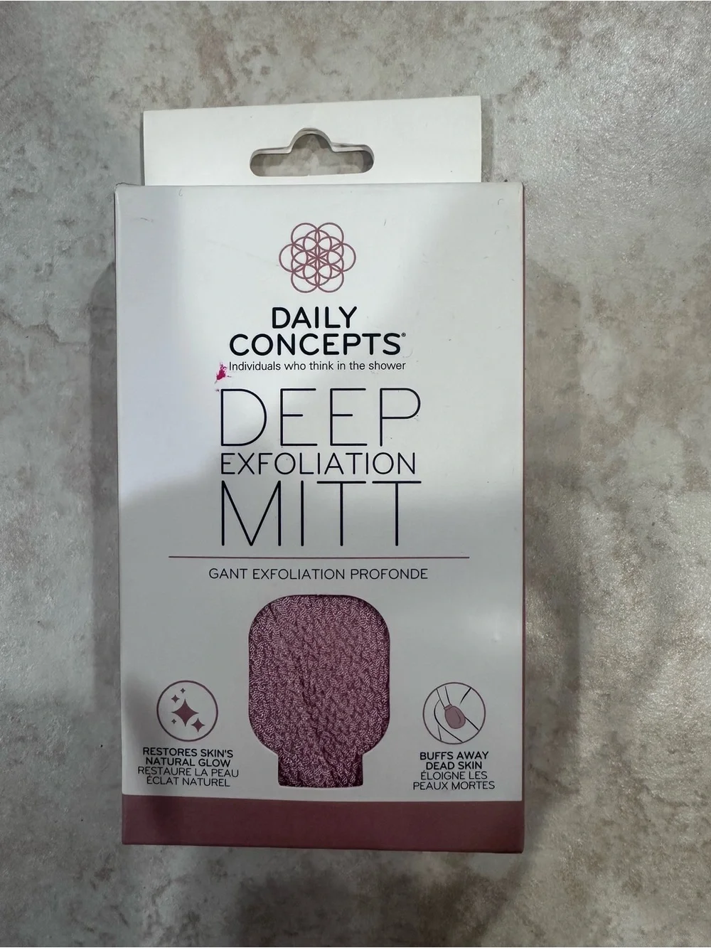 Daily Concepts Deep Exfoliation Mitt - Mauve